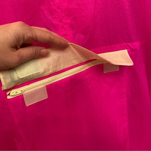 SOLD!! NWT~STUSSY Hot Pink Barbie Aydin Nylon Crinkle Hoodie and Pants Set Small - Picture 4 of 12